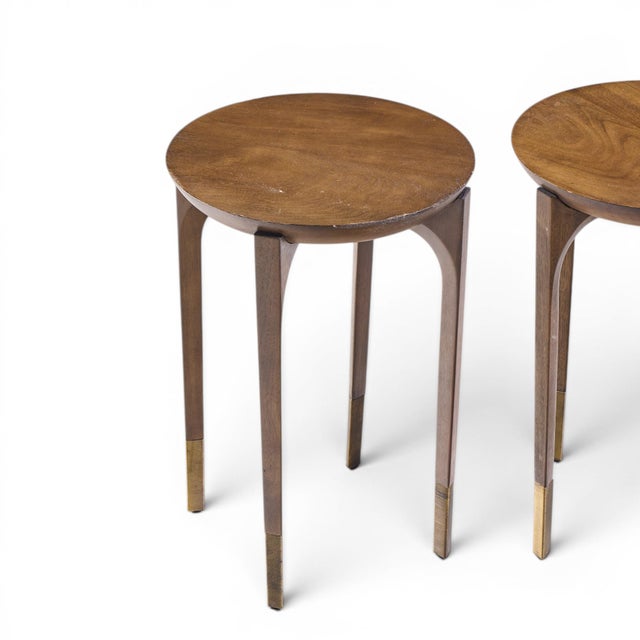 Kara Mann for Baker Milling Road Cradle End Tables - Pair For Sale - Image 10 of 12