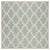 Coastal Indoor Outdoor Rug Aqua & Cream 6'7" Square For Sale - Image 4 of 4