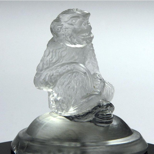 Vintage Glass Monkey Figurine, 1930s For Sale - Image 3 of 9