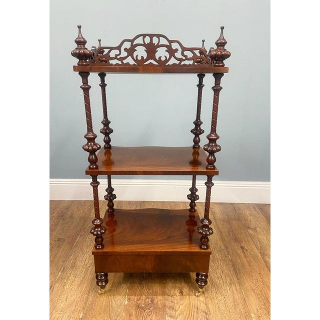 Victorian Walnut Whatnot Bookcase, 1880s For Sale - Image 18 of 18