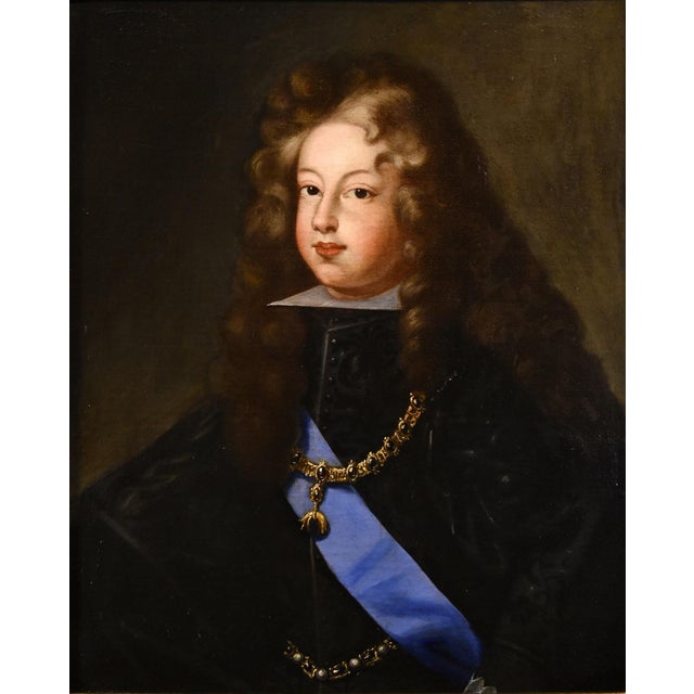 Circle of Hyacinthe Rigaud, Portrait of Philip V, King of Spain, 1699, Oil on Canvas For Sale - Image 12 of 13