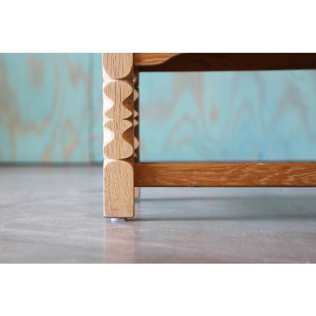 1960s Henning Kjaernulf Danish Quarter Sawn Oak Sideboard Cabinet Danish Modern, Attributed For Sale - Image 9 of 13