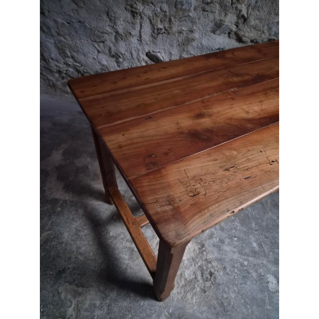 Antique French Farmhouse Table in Cherry, 1750s For Sale - Image 13 of 18