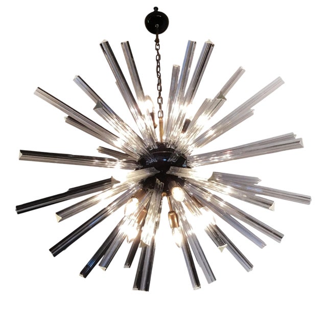 Sputnik Light with 50 Clear Glass Prisms from Justfurnituress SRL For Sale