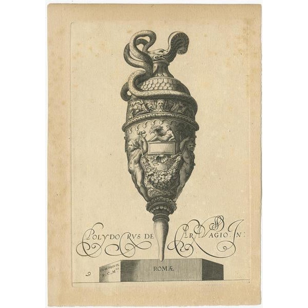 Decorated Vases, 1840, Set of 2 For Sale - Image 3 of 5