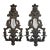 Late 19th Century Pair of Antique French Victorian Bronze Figural Wall Sconces With Original Patina For Sale