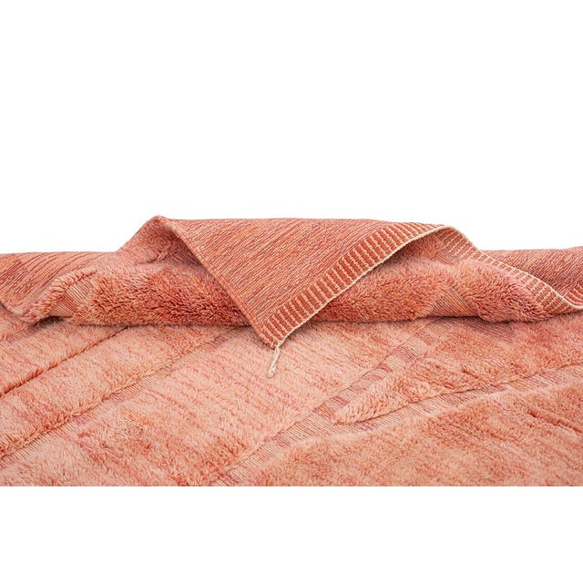 Textile Monochromatic Flowing Line Hand-Knotted Wool Rug | 11'9" X 8'4" | One of a Kind For Sale - Image 7 of 11