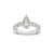 10k White Gold Igi 4.26ctw Pear Shape Lab Grown Diamond Halo Pave Engagement Ring, Size 7.25 For Sale In Houston - Image 6 of 8