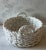 Mid 20th Century Vintage Italian White Woven Ceramic Basket For Sale - Image 5 of 11