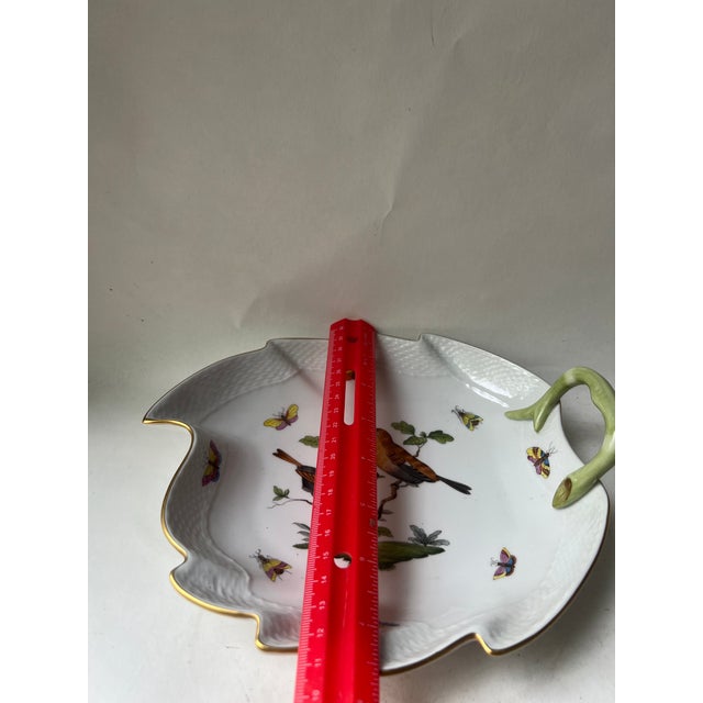 Vintage Herend Rothschild Leaf Dish For Sale - Image 9 of 13