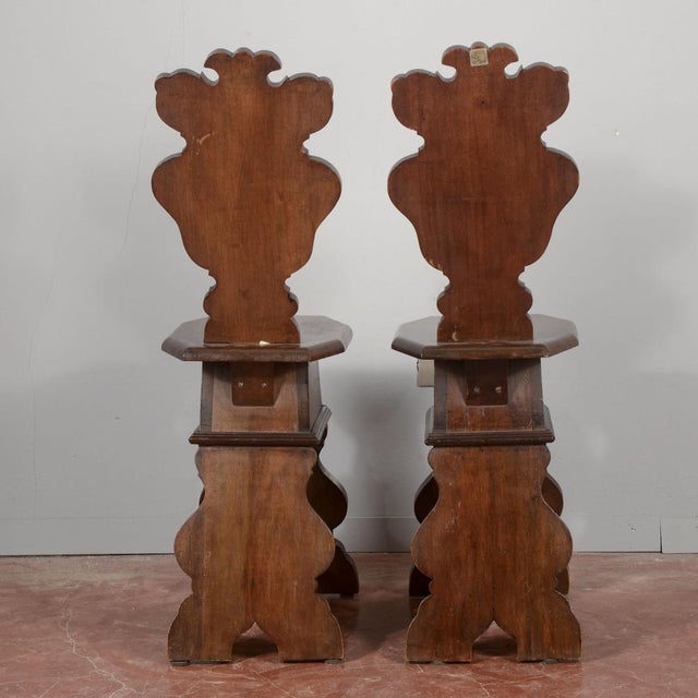 Set of Rustic Wood Chairs and Stools For Sale - Image 4 of 17