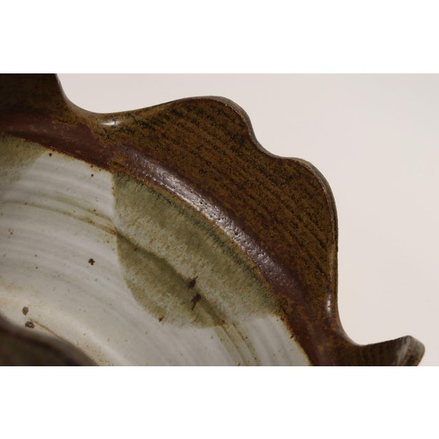 Vintage Brown and Pale Gray Studio Pottery Square Planter by Deanna Nichols For Sale - Image 11 of 17
