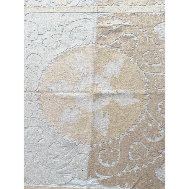 Vintage Suzani from Samarkand, circa mid-1960s. Dimension; 54'' x 56'' inches / 138 x 143 cm / 4'6'' x 4'8'' Material:...