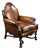 Victorian Hand Dyed Leather Armchair, 1870 For Sale