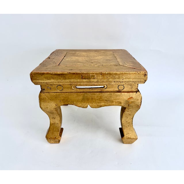 Vintage Gold Lacquered Japanese Buddhist Altar Tabletop Offering Stand For Sale In Los Angeles - Image 6 of 9
