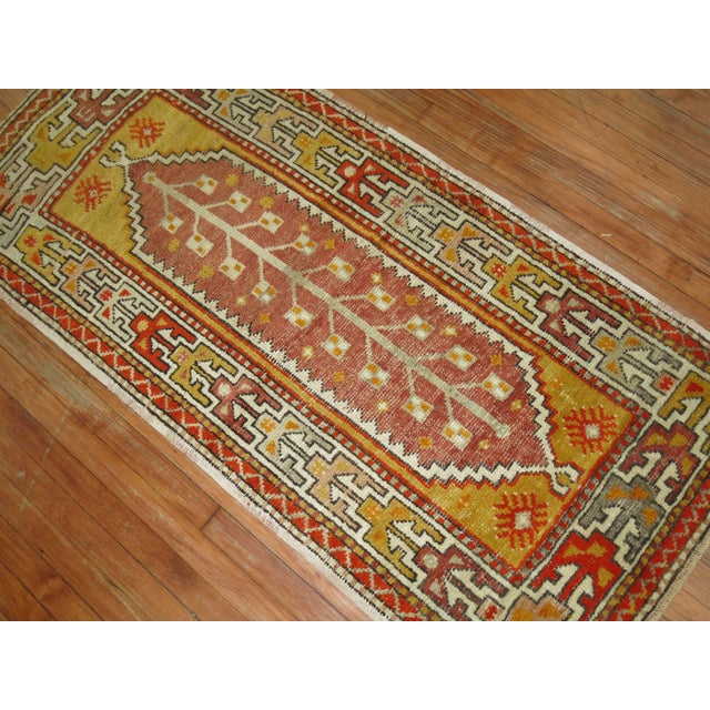Early 21st Century Zabihi Collection Vintage Turkish Anatolian Throw Rug For Sale - Image 5 of 6