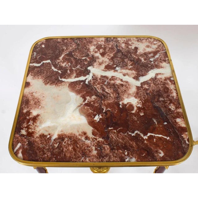 French Louis Revival Ormolu Mounted Occasional Tables, 1950s, Set of 2 For Sale - Image 6 of 18