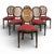 Louis XVI Mahogany Medallion Chairs with Cane Seats, Set of 6 For Sale