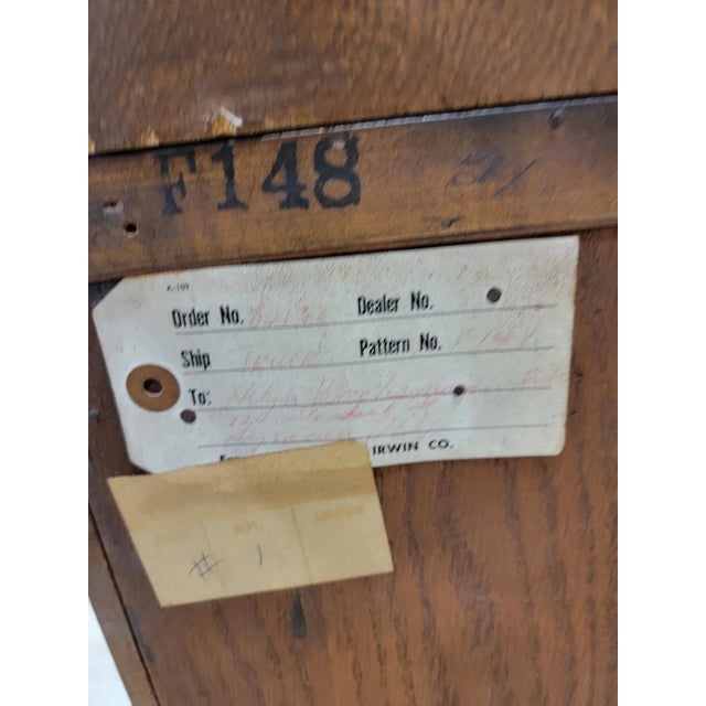 Antique Flame Mahogany Secretary Breakfront Display Hutch by Robert W Irwin Co For Sale - Image 12 of 12