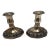 Vintage Pair of Etched Silver Plated Candleholders, Set of Two For Sale