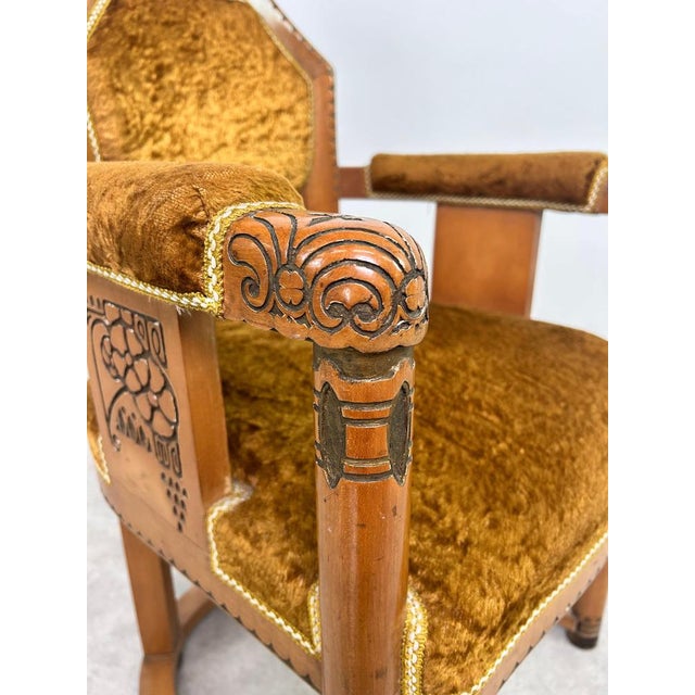 Secession Seating Group from Gyula Radó and Sons, 1890s, Set of 3 For Sale - Image 4 of 18