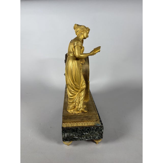 19th Century Empire Allegory of Knowledge Clock, 1800 For Sale - Image 4 of 7