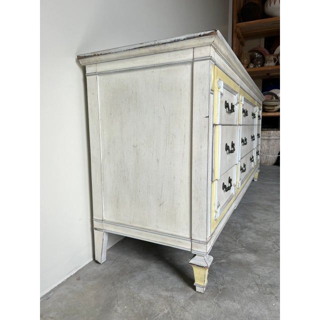 John Widdicomb French Provincial Louis XVI - Style Nine Drawers Painted Dresser/Sold For Sale - Image 4 of 12