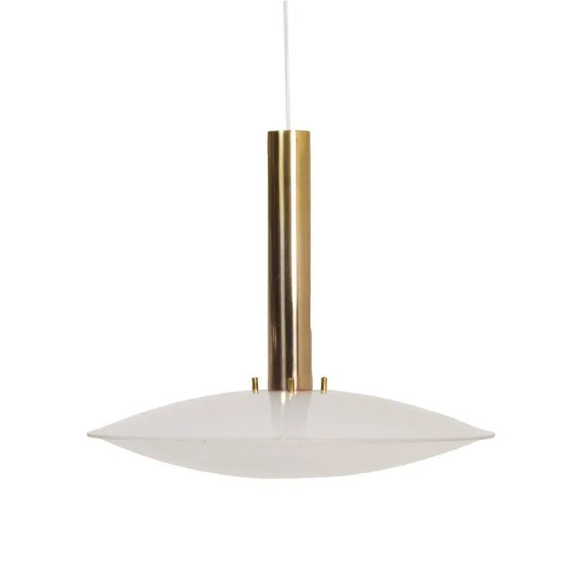 Swedish Pendant Lamp in Brass and Acrylic Glass from Asea, 1960s For Sale - Image 12 of 12