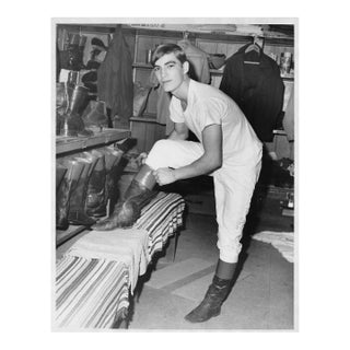 1971 Jockey Equestrian Black & White Photo For Sale