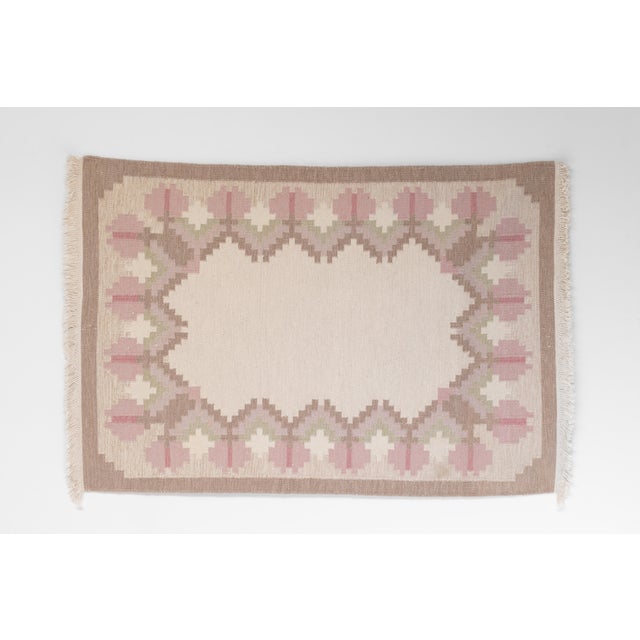 Textile Mid-Century Swedish Kilim, 1960 For Sale - Image 7 of 7