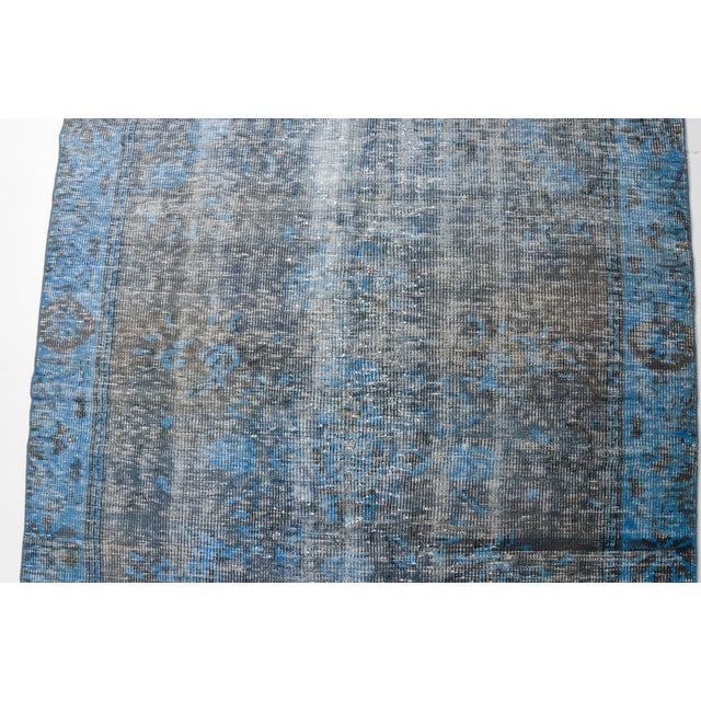 Blue Blue Oushak Anatolian Area Rug For Sale - Image 8 of 10