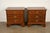 An exceptional pair of Georgian or Chippendale style three-drawer nightstands or bachelor chest By E. J. Victor USA, Circa...