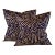 Designer Vicki Payne Free Spirit Navy Blue & Taupe Brown Zebra Animal Print Pillow Covers- a Pair For Sale