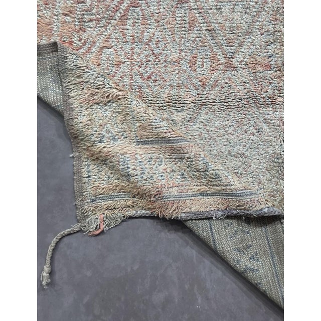 1980s Handmade Faded Berber Wool Rug - 10 X 6.4 Ft For Sale In Cleveland - Image 6 of 9