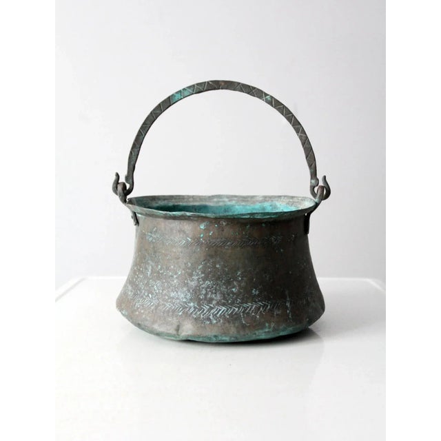 Antique Copper Cauldron Pot For Sale - Image 13 of 13
