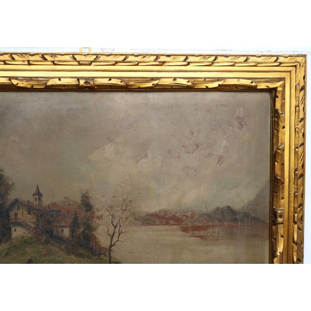 Mancini, Landscape View, Oil Painting on Hardboard, 1890s-1910s For Sale - Image 5 of 13
