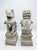 Chinoiserie Vintage Crackle-Glazed Ceramic Foo Dog Guardian Statues For Sale - Image 3 of 12