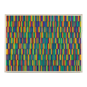 1990s Steven Jay Redman "Rainbow Spectrum" Op Art Painting