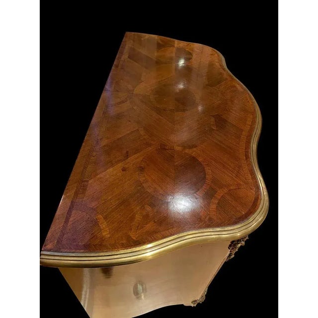 19th Century French Louis XV Kingwood, Tulipwood and Ormolu Chest of Drawers For Sale - Image 10 of 16