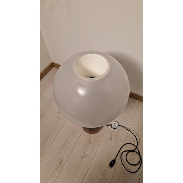 Vintage Porcino Table Lamp with Large Glass Base by Luigi Caccia Dominioni for Azucena, 1950s For Sale - Image 9 of 17