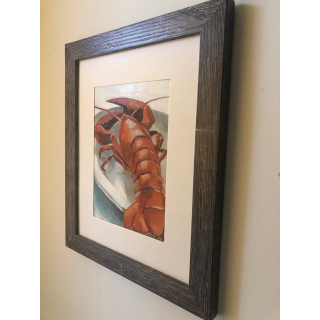 Orange Original Oil Painting Impressionist Crayfish For Sale - Image 8 of 11