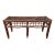 Large Mid Century Boho Chic Rattan Console Table With Glass Top. For Sale