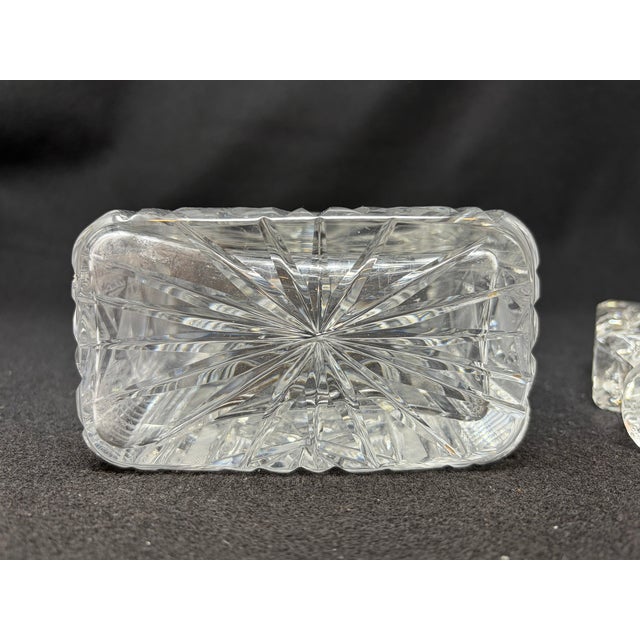 Glass Vintage Cut Crystal Decanter For Sale - Image 7 of 9