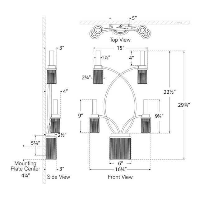 Metal Fisher Weisman for Visual Comfort Signature Sutton 4-Light Sconce in Antique-Burnished Brass For Sale - Image 7 of 9