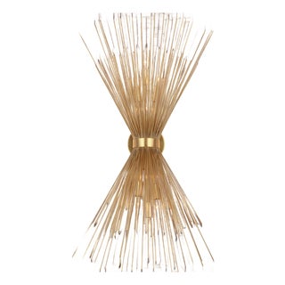 Kelly Wearstler for Visual Comfort Signature Strada Large Symmetrical Sconce in Gild For Sale