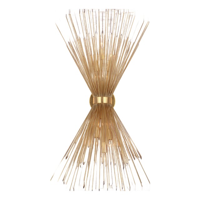 Kelly Wearstler for Visual Comfort Signature Strada Large Symmetrical Sconce in Gild For Sale