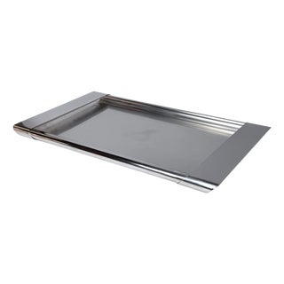 Large Coppola Stainless Steel Tray by Silvio Coppola for Alessi, Italy, 1980s For Sale