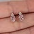 2.4ct Pink Morganite and Diamond Earring Studs: Solid 14k Gold, , A Pair For Sale - Image 4 of 7