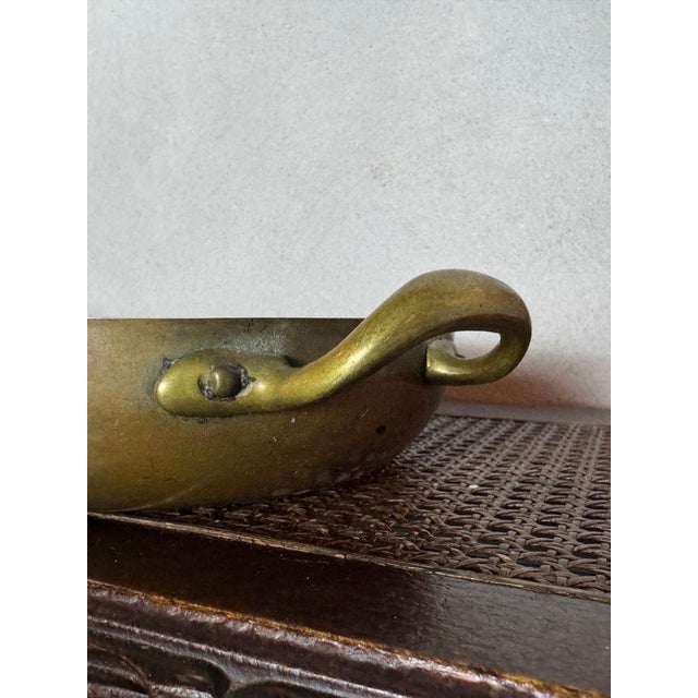 1940s Vintage Bongusto Italy Copper Shallow Pan With Handles For Sale - Image 5 of 8