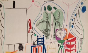 1990s Picasso Sketchbook Carnet De La Californie Print 3 Dated 8/11/1955
